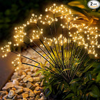 2-Pack Solar Pathway Lights, Waterproof LED Driveway Lights