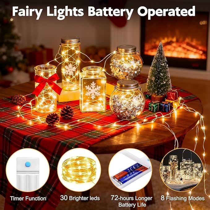 Warm White String Lights for Patio, Waterproof LED