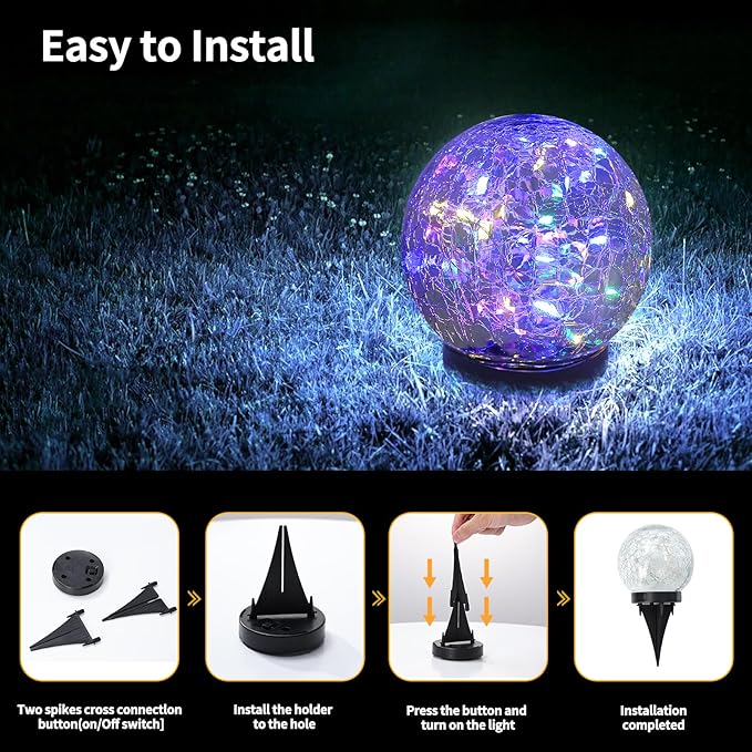 Solar Path Lights, Outdoor Garden LED