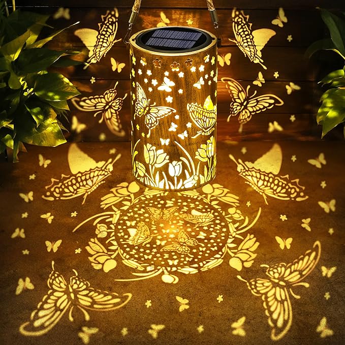 Solar Butterfly Lanterns, Yard Hanging LED Decor