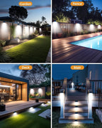 4-Pack Cold White Patio Solar Lights, Motion Sensor Waterproof LED
