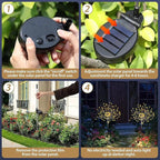 4-Pack Warm White Solar Path Lights, Outdoor Driveway LED
