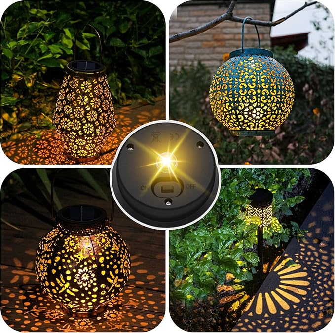 4 Pack Solar Light Replacement Top, Replacement Solar Light Parts for Lantern (Top 3.23 Inch, Bottom 2.83 Inch), Waterproof LED Replacement for Outdoor Garden, Pathway, Yard Lights & Decor