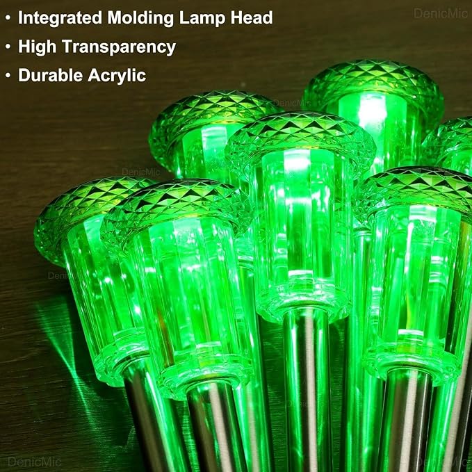 10-Pack Solar Pathway Lights, Waterproof LED Walkway Lights