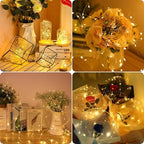 24-Pack Christmas LED String Lights, Waterproof Timer Lights
