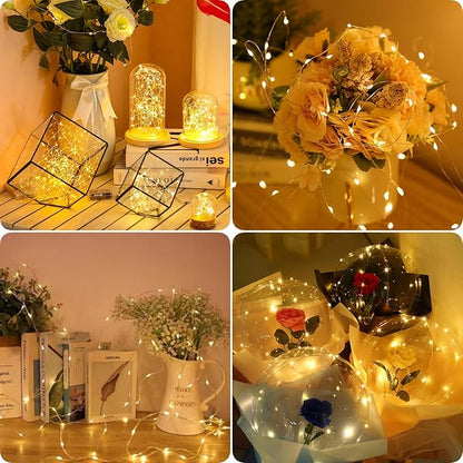 24-Pack Christmas LED String Lights, Waterproof Timer Lights