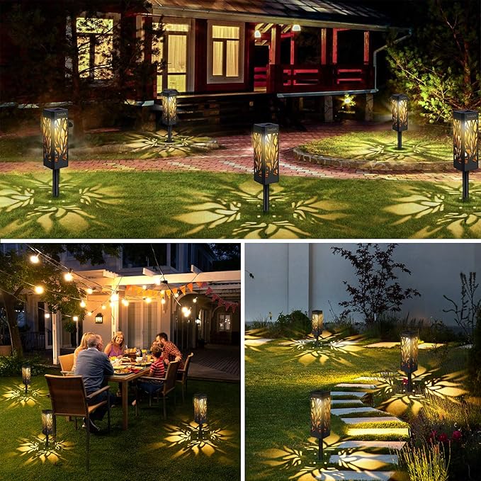 8-Pack Solar Path Lights, Outdoor Garden LED