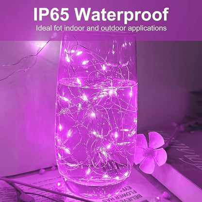 12-Pack Silver Yard String Lights, 7ft Weatherproof LED