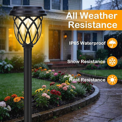 Solar Lights Outdoor 12 Pack Solar Garden Lights Waterproof IP65 Solar Landscape Lights Solar Pathway Lights for Patio, Yard, Driveway Decoration (Warm White