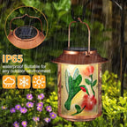 Elegant Hummingbird Solar Lanterns for Patio, Waterproof LED