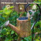 Flower Solar Patio Lanterns, Metal Waterproof LED