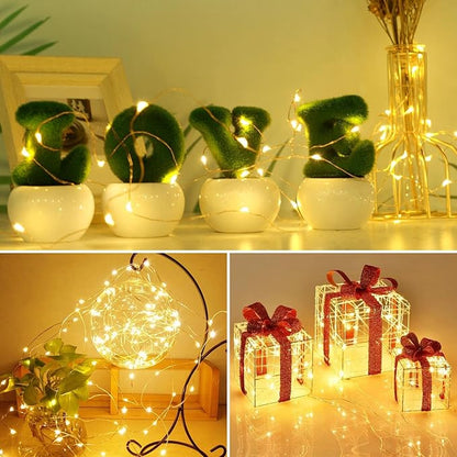 24-Pack Christmas LED String Lights, Waterproof Timer Lights