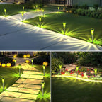 8-Pack Green Solar Path Lights, Outdoor Driveway LED