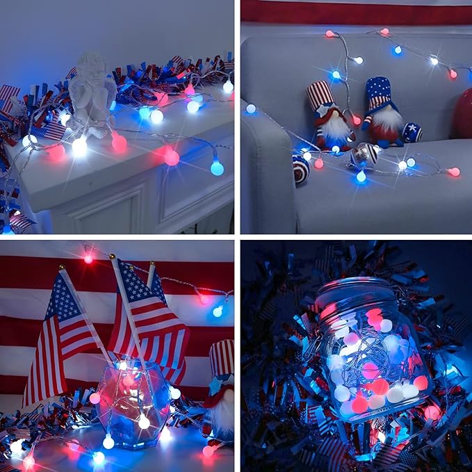 Christmas LED String Lights, Waterproof Timer Lights
