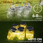 6-Pack Outdoor String Lights, Warm White Waterproof LED