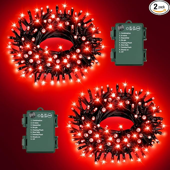 Christmas Patio String Lights, 33ft 100 LED Waterproof