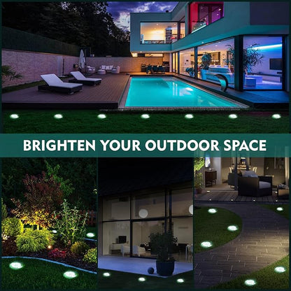 Solar Outdoor Lights - 12 Pack, Waterproof Solar Garden Lights for Landscape, Patio, Pathway, Lawn, Yard, Deck, Driveway, Walkway