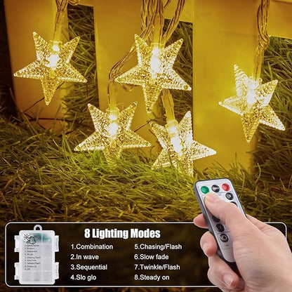 2-Pack 100 LED Christmas Twinkle Lights, 33ft Waterproof for Backyard