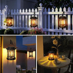 2-Pack Hanging Solar Lanterns, Waterproof LED Garden Lights