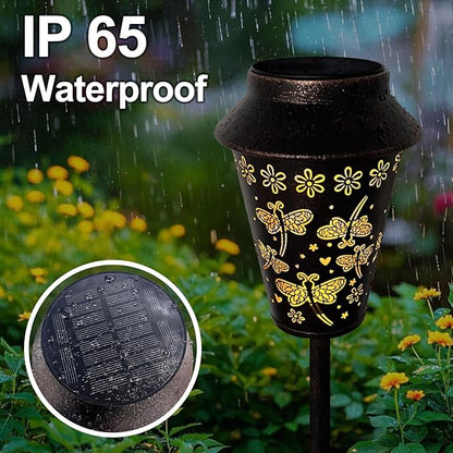 Upgraded 2 Pack Solar Light Replacement Top, 3.7 inch/ 94mm Waterproof Lantern Lids with 50LM Warm White LED, Solar Light Accessory for DIY Outdoor Hanging Lanterns, Garden Pathway Yard Decor