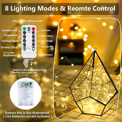 Christmas Porch String Lights, 16ft 50 LED Waterproof
