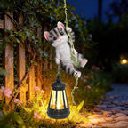 Solar Cat Garden Statue Light, Outdoor Decor