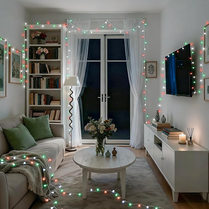 Christmas LED String Lights, Waterproof Timer Lights