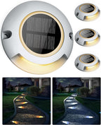 4-Pack Modern Solar Stair Lights, Outdoor LED