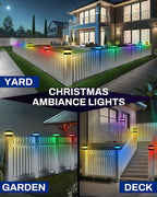 6-Pack Solar Post Cap Lights, 5-Mode Waterproof
