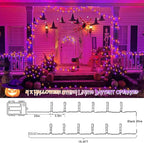 4-Pack 4ft Halloween LED String Lights, Waterproof Timer Lights