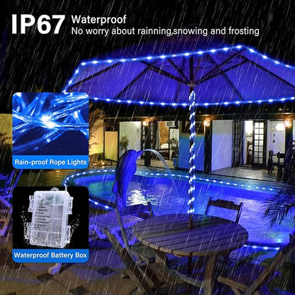 Remote Control Rope Lights, 33ft Color-Changing LED