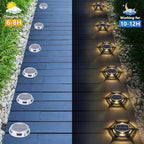 6-Pack Solar Gutter Lights, RGB Waterproof LED
