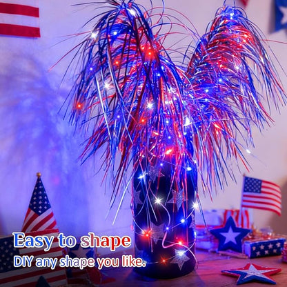 4-Pack 16ft LED Patio String Lights, Waterproof Outdoor