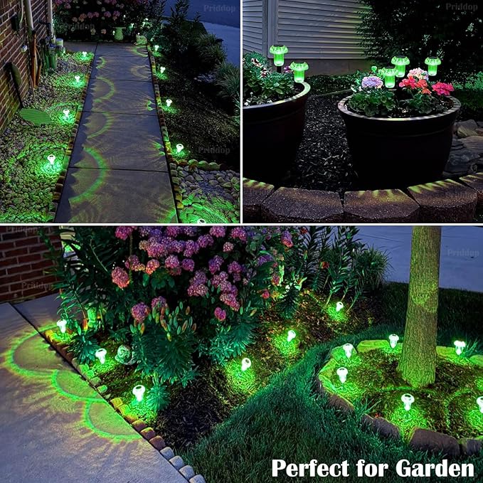 8-Pack Solar Pathway Lights, Waterproof LED Driveway Lights