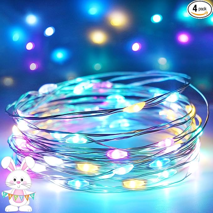 Christmas String Lights, 16ft 50 LED Waterproof Twinkle Lights