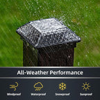 8-Pack Warm White Solar Yard Post Lights, Outdoor LED Caps