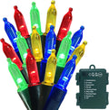 50 LED Christmas Twinkle Lights, 16ft Waterproof for Backyard