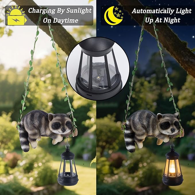 20.1" Solar Garden Garden Statue Light, Outdoor Decor