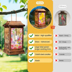 Hummingbird Solar Hanging Lanterns, Metal Backyard Decor