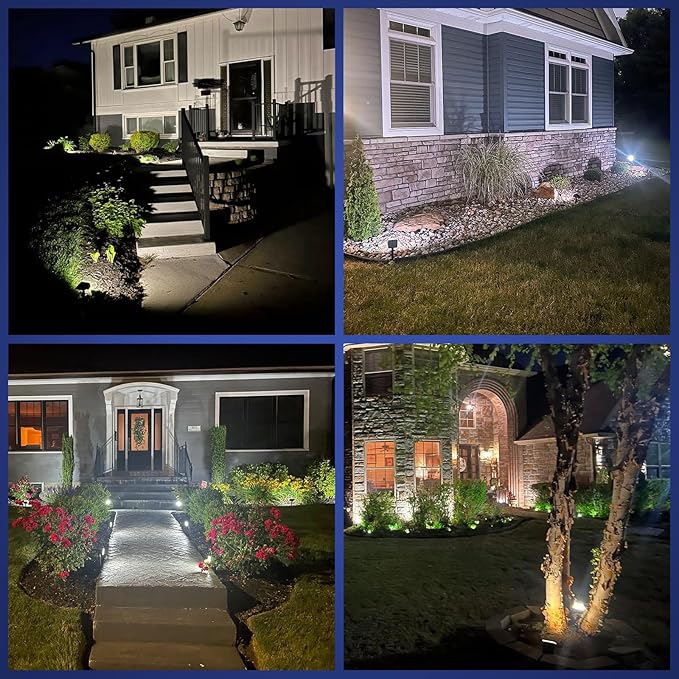 6-Pack 56 LED Solar Wall Spotlights, Waterproof