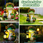 13.3" Frog Solar Lawn Figurine Light, Waterproof