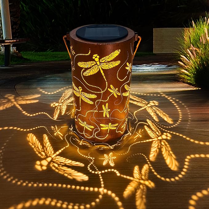 Dragonfly Solar Lanterns, Waterproof LED Backyard Lights