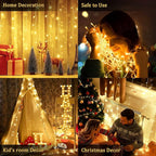 100 LED Christmas Twinkle Lights, 33ft Waterproof for Backyard