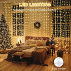 Christmas Patio String Lights, 6ft 200 LED Waterproof