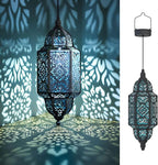 Moroccan Solar Hanging Lantern, Outdoor Pendant