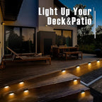 Solar Step Lights 20-Pack, Waterproof Deck