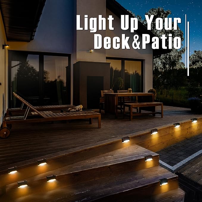 Solar Step Lights 20-Pack, Waterproof Deck