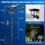 4-Pack IP65 Solar Landscape Lights for Walkway