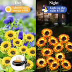2-Pack Solar Pathway Lights, Waterproof LED Garden Lights