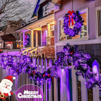Christmas Porch String Lights 4-Pack, 1ft 50 LED Waterproof